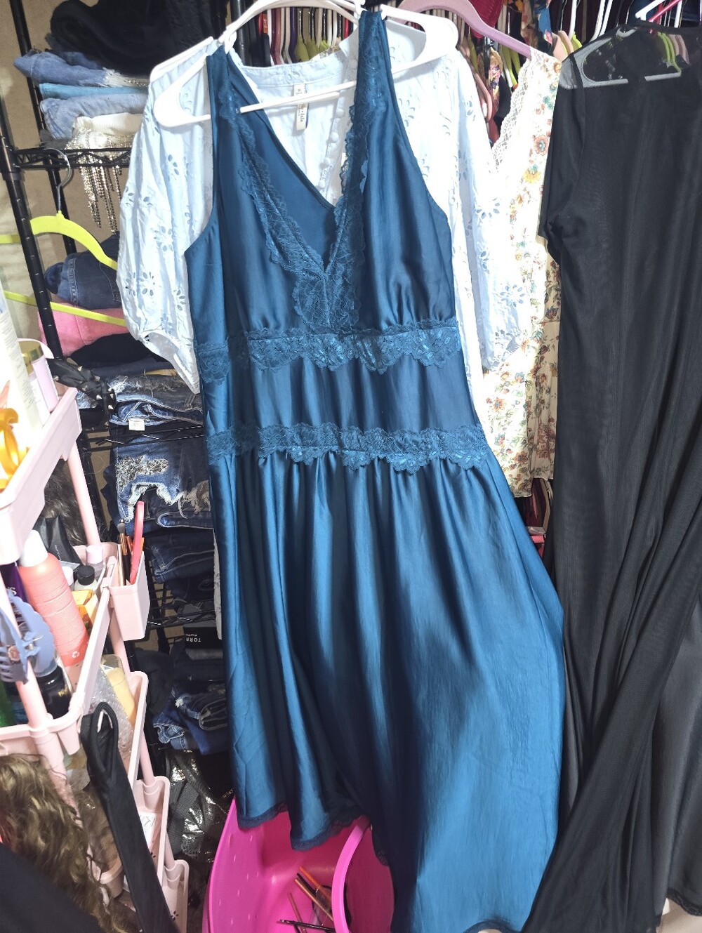 NWOT TORRID 2X Festi Lace Trim Maxi Dress - Picture 4 of 5